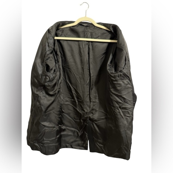 Jos A Banks Silk and Camel Hair Blend Black Micro Herringbone Blazer Suit 46R - Picture 5 of 9